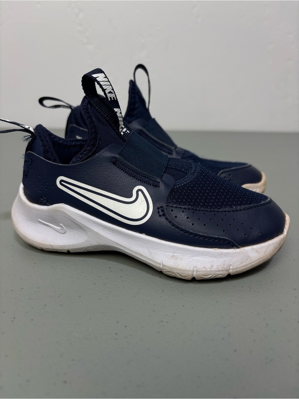 Nike Flex Runner 3 PS Midnight Navy Athletic Shoes 10C Youth Boys Kids Slip On